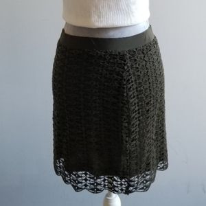 J. Crew • Forest Green Textured Skirt